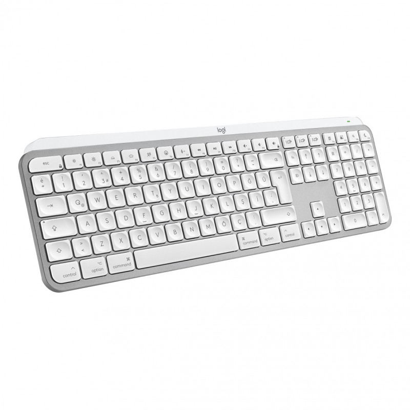 Logitech Master Series MX Keys S for Mac 920-011628 tastatūra, Šveices (CH) izkārtojums, gaiši pelēka