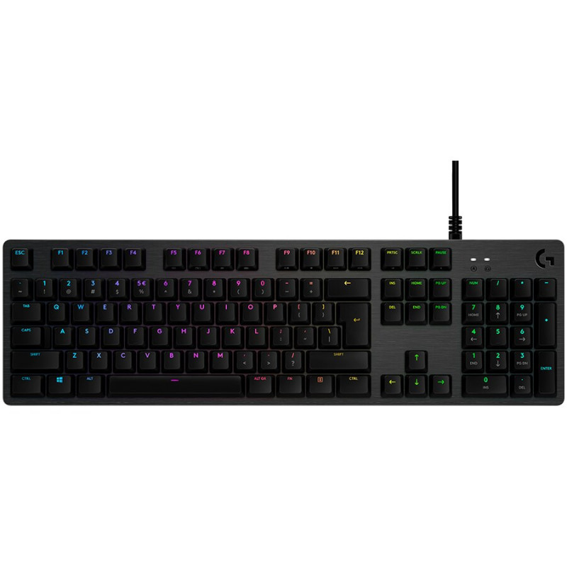 Logitech G512 920-009350 mehāniskā spēļu tastatūra ar apgaismojumu, GX slēdži