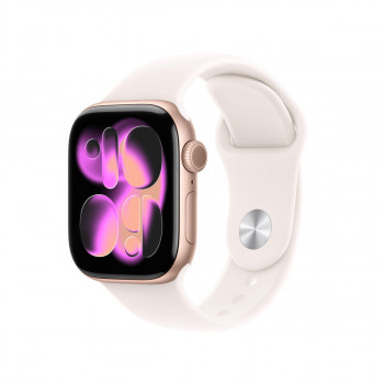 Apple Watch Series 11 viedpulkstenis 5G, 42 mm alumīnija korpuss, S/M, zelta krāsā, MF8E4QL/A
