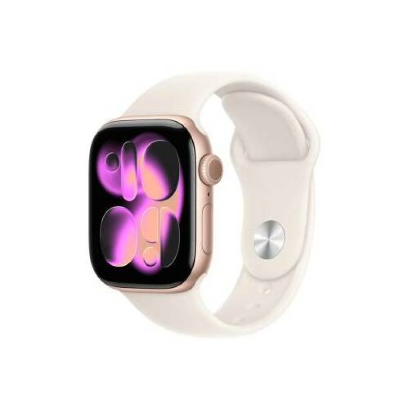 Apple Watch Series 11 viedpulkstenis 5G, 42 mm alumīnija korpuss, S/M, zelta krāsā, MF8E4QL/A