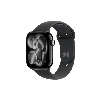 Apple Watch Series 11 viedpulkstenis 5G, 46 mm alumīnija korpuss, S/M, melns, MFC24QL/A