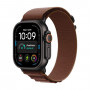 Apple Watch Ultra 4 (2026) viedpulkstenis, 5G, 49 mm, melna titāna korpuss, bordo Alpine Loop, M