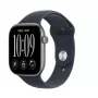 Apple Watch Series 12 viedpulkstenis, GPS, 42 mm, kosmosa pelēka alumīnija korpuss, tumši zila Sport Band, S/M