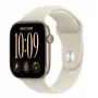 Apple Watch Series 12 GPS viedpulkstenis, 46 mm, gaiši zelta alumīnija korpuss, smilškrāsas sporta siksniņa S/M