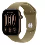 Apple Watch Series 12 GPS viedpulkstenis, 46 mm, tumši bronzas alumīnija korpuss, olīvzaļa sporta siksniņa S/M