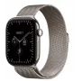 Apple Watch Series 12 viedpulkstenis, GPS + Cellular, 42 mm, dabīgā titāna korpuss, dabīgā Milānas siksniņa