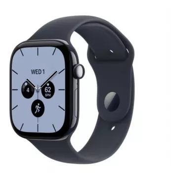 Apple Watch Series 12 viedpulkstenis, GPS + Cellular, 42 mm, nakts zils keramikas korpuss, tumši zila sporta siksniņa M/L