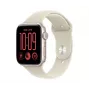 Apple Watch SE 3 viedpulkstenis, GPS + Cellular, 44 mm, zvaigžņu gaismas krāsas alumīnija korpuss, smilšu krāsas sporta siksniņa S/M