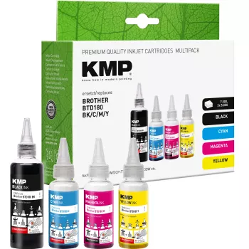 KMP tintes kasetnes, saderīgas ar Brother LC426XLMP, melna, ciāna, fuksīna, dzeltena (4 gab.)