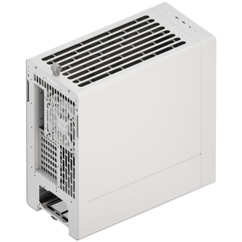 HAVN BF 360 Flow Solid datora korpuss, Midi Tower, E-ATX, balts