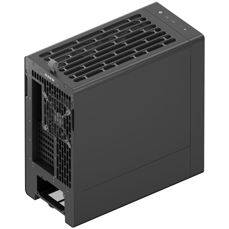HAVN BF 360 Flow Solid datora korpuss, Midi Tower, E-ATX, melns