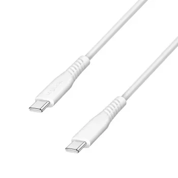 LogiLink CU0263 USB 2.0 kabelis USB-C uz USB-C, 480 Mbps, 60 W, balts, 1,5 m