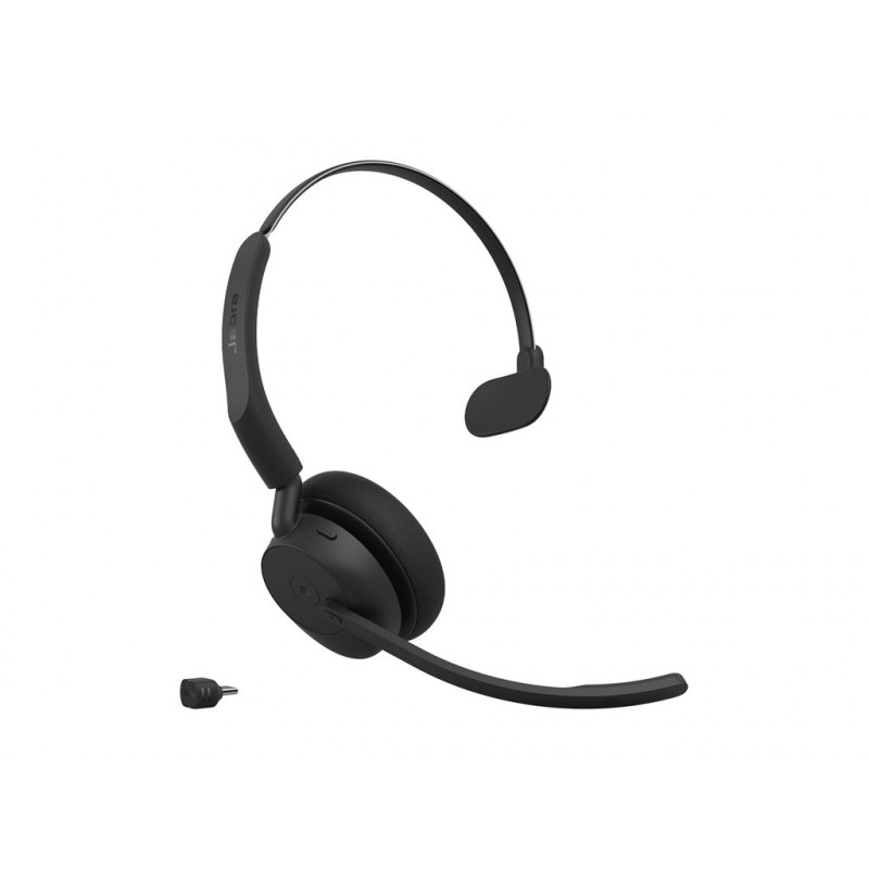 Jabra Evolve3 45 MS Mono austiņas ar mikrofonu un Link 390c, Bluetooth, melnas