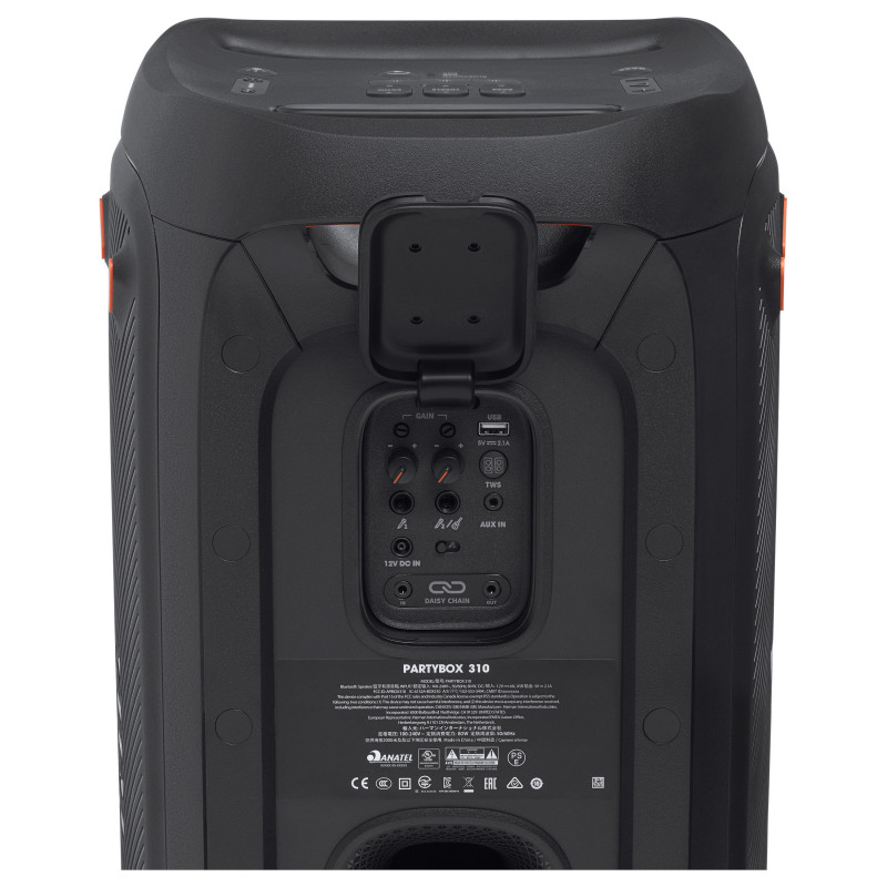 JBL PartyBox 310 JBLPARTYBOX310EU portatīvā ballīšu skaļruņu sistēma, bezvadu, Bluetooth, vadāma ar lietotni, 240 W, divjoslu, melna