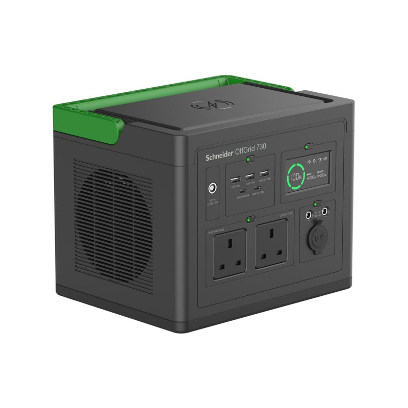 APC Schneider OffGrid 730 PPS730-UK portatīvā barošanas stacija, 738 Wh, UK tipa kontaktligzdas