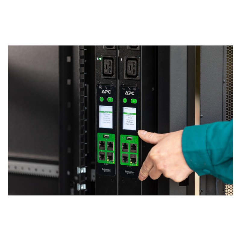 APC EasyPDU EPDU2216S vadāms statņa barošanas sadales bloks, Zero U, 11 kW, 230 V, 21 x C13 un 6 x C19, IEC 309
