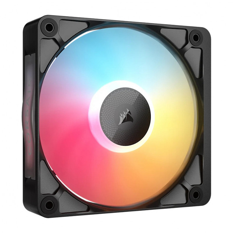 Corsair iCUE LINK RX120 II RGB PWM ventilators CO-9051057-WW, 120 mm, 1 gab., melns
