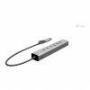 i-tec CAHUBMETAL6LANPD USB-C/USB-A metāla centrmezgls, 6 porti, Gigabit LAN, Power Delivery 85 W, sudraba krāsā