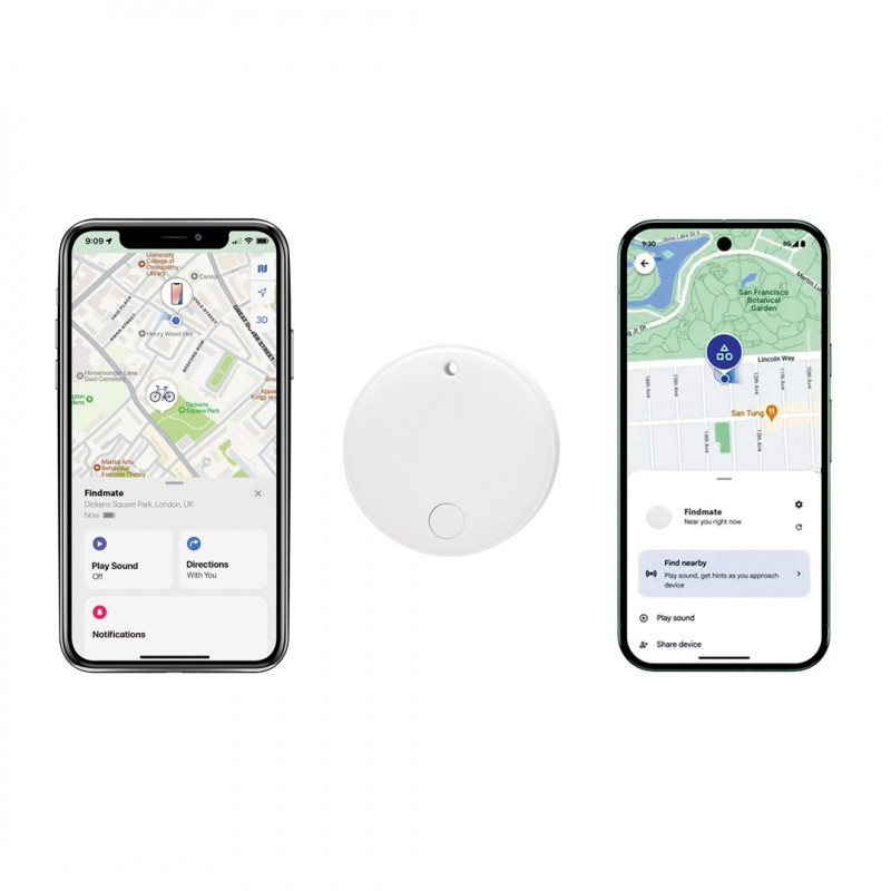 XD Design FindMate Dual RCS izsekotājs P301.6203, Apple Find My un Android Find Hub, IPX5