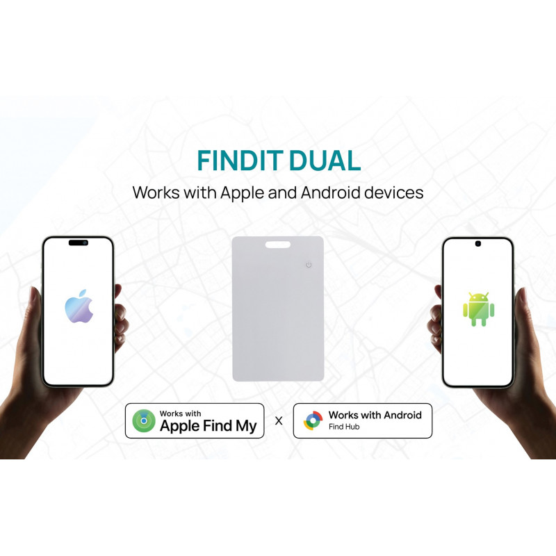 XD Design Connects FindIt Dual RCS maciņa izsekošanas karte, Apple Find My un Android Find Hub, P301.6403