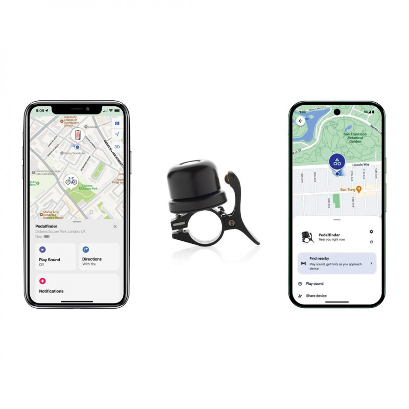 XD Design Connects Bike Finder Dual velosipēda zvans ar izsekotāju, Apple un Android Find, IPX6, P301.1401