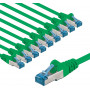Goobay CAT 6A S/FTP (PiMF) savienojuma kabelis, 5 m, zaļš (10 gab.)