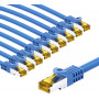 Goobay RJ45 CAT 6A S/FTP (PiMF) savienojuma kabelis, 500 MHz, no CAT 7 kabeļa, 5 m, zils (10 gab.)
