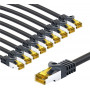 Goobay 69414 RJ45 komutācijas kabelis CAT 6A S/FTP (PiMF), 500 MHz, ar CAT 7 kabeli, 2 m, melns