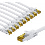 Goobay 69450 RJ45 komutācijas kabelis CAT 6A S/FTP (PiMF) ar CAT 7 kabeli, 3 m, balts (10 gab.)