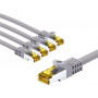 Goobay 69468 RJ45 komutācijas kabelis CAT 6A S/FTP (PiMF) ar CAT 7 kabeli, 2 m, pelēks (5 gab.)