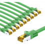 Goobay 69758 RJ45 savienojuma kabelis CAT 6A S/FTP (PiMF), 500 MHz, no CAT 7 kabeļa, 3 m, zaļš (10 gab.)