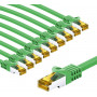 Goobay 69759 RJ45 savienojuma kabelis CAT 6A S/FTP (PiMF), 500 MHz, no CAT 7 kabeļa, 5 m, zaļš (10 gab.)