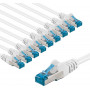 Goobay CAT 6A savienojuma kabelis, S/FTP (PiMF), 2 m, balts, 10 gab.