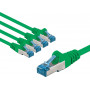 Goobay CAT 6A savienojuma kabelis, S/FTP (PiMF), 5 m, zaļš, 5 gab.