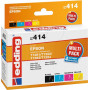 Edding EDD-414 tintes kasetnes Epson Stylus Office BX 305 F, saderīgas, komplekts melna + ciāna + fuksīna + dzeltena (4 gab.)