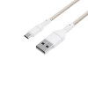 WINX LINK Simple USB–Micro USB kabelis, neilona pinums, 1 m, balts