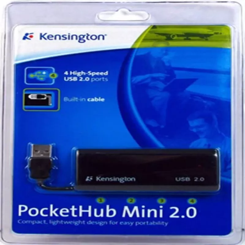 Kensington PocketHUB Mini USB 2.0 centrmezgls, 4 porti (33399EU)