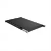 EFB Elektronik 691651ATS.12 izvelkamais 19″ 1U plaukts statnim, tumši melns RAL 9005