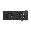 LogiLink FAU102B 19″ ventilatoru bloks, 2 ventilatori, ar slēdzi, 1U, melns