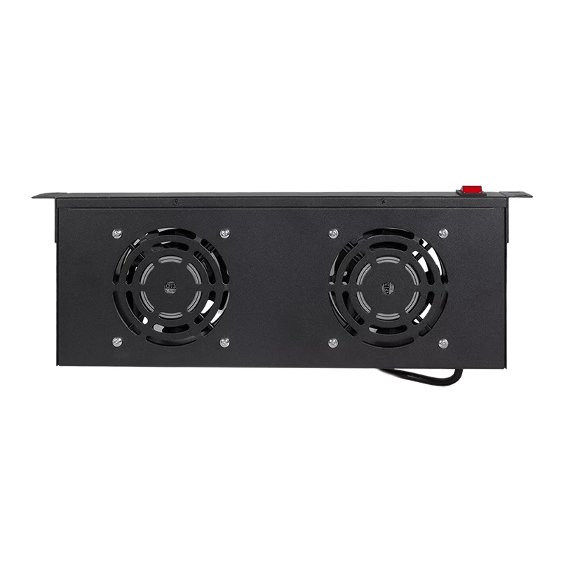LogiLink FAU102B 19″ ventilatoru bloks, 2 ventilatori, ar slēdzi, 1U, melns