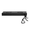 LogiLink FAU102B 19″ ventilatoru bloks, 2 ventilatori, ar slēdzi, 1U, melns