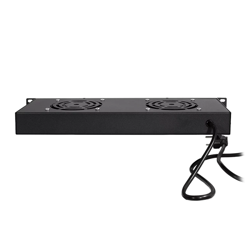LogiLink FAU102B 19″ ventilatoru bloks, 2 ventilatori, ar slēdzi, 1U, melns