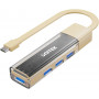 Unitek H1319ACL01 divvirzienu USB-C / USB-A centrmezgls, 5 Gbps, krēmkrāsas