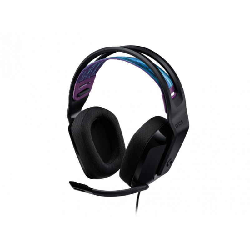 Logitech G335 vadu spēļu austiņas ar mikrofonu, 3,5 mm savienotājs, melnas