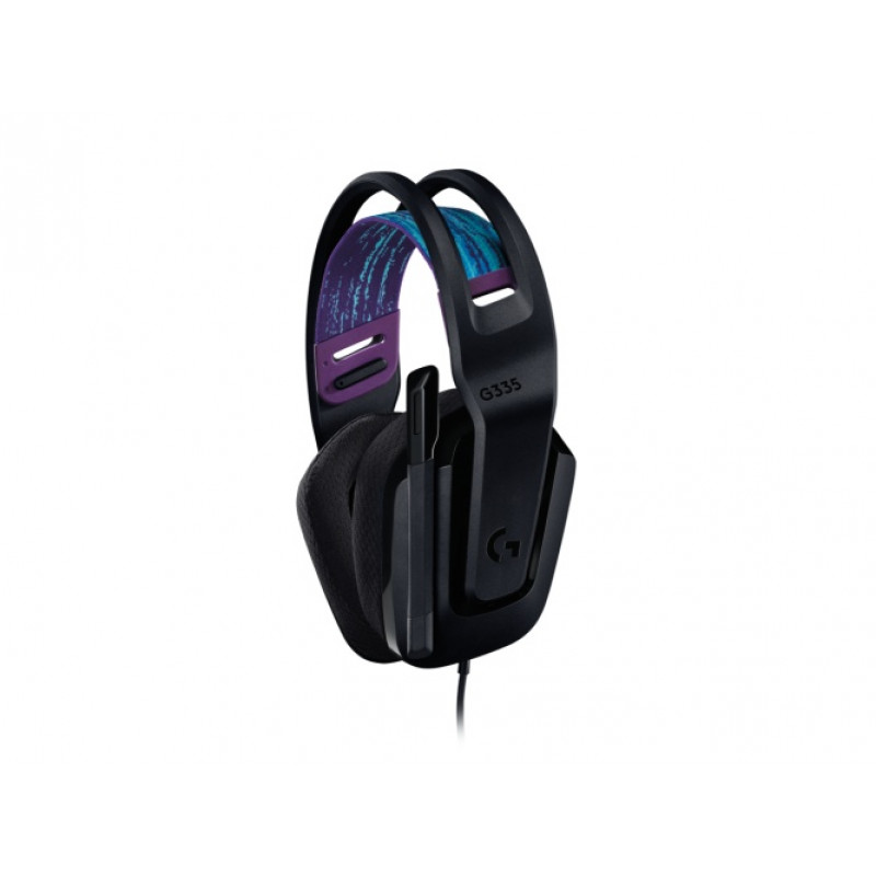 Logitech G335 vadu spēļu austiņas ar mikrofonu, 3,5 mm savienotājs, melnas