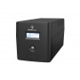 Alantec AP-BK1000-02 nepārtrauktās barošanas avots UPS 1000VA/600W, torņa tipa, LCD, 4×CEE 7/3, USB, 2×7Ah VRLA akumulatori