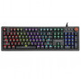 Marvo KG917 mehāniskā spēļu tastatūra, US izkārtojums, RGB, Jixian Blue slēdži, USB, melna