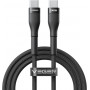 Veger CC03 USB-C–USB-C vads, PD 48 V 5 A 240 W, 1,5 m, melns