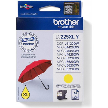 Brother LC-225XLY tintes kasetne, dzeltena, 10 ml, liela ietilpība