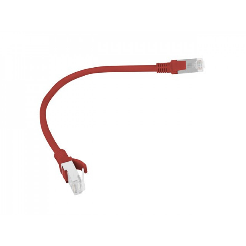Lanberg PCU6-10CC-0025-R savienojuma kabelis RJ45 Cat.6 U/UTP, 0,25 m, sarkans
